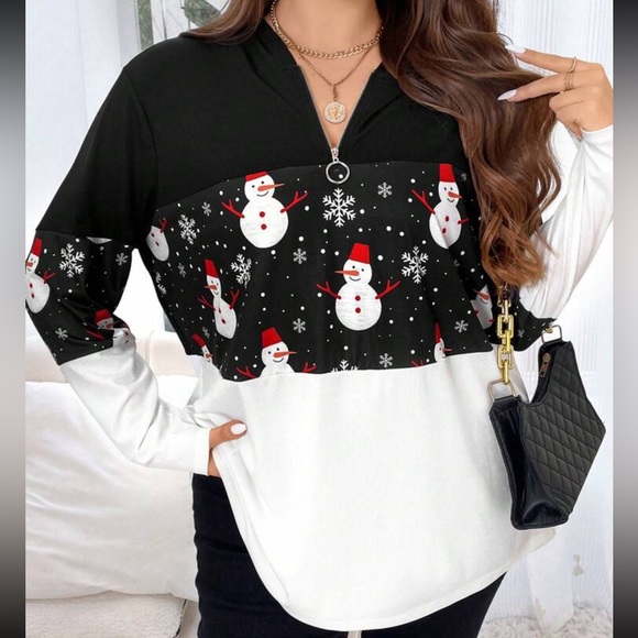 Snowman half zip top - Picture 3 of 4